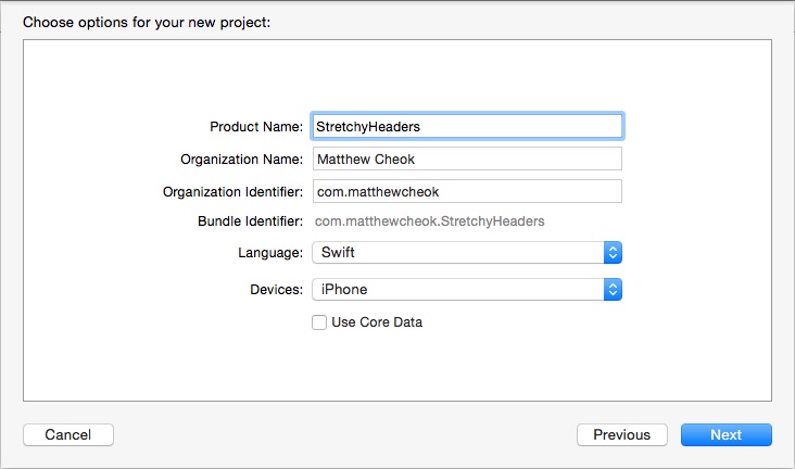Xcode Project Settings